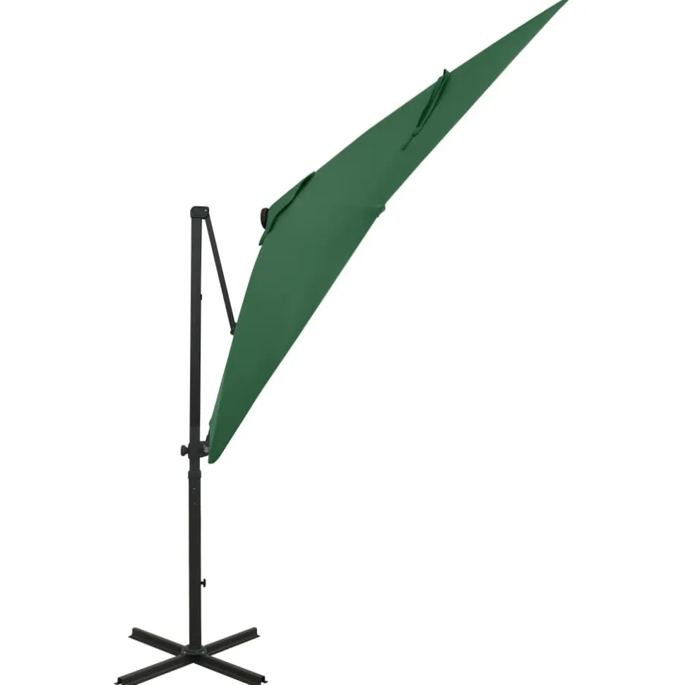 Riippuva aurinkovarjo tangolla ja LED-valoilla 250cm terrakotta