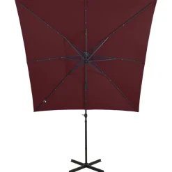Riippuva aurinkovarjo tangolla ja LED-valoilla 250cm terrakotta