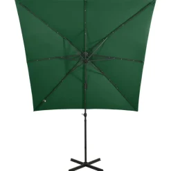 Riippuva aurinkovarjo tangolla ja LED-valoilla 250cm terrakotta