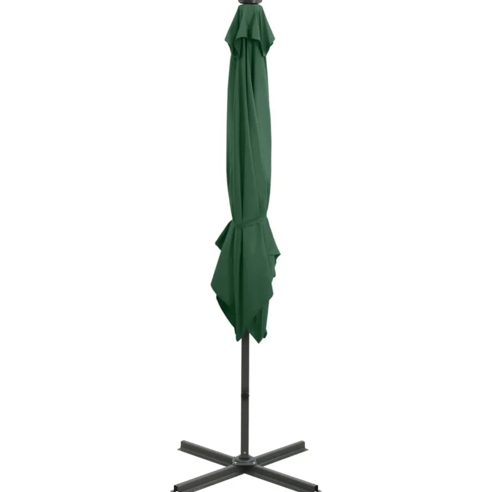 Riippuva aurinkovarjo tangolla ja LED-valoilla 250cm terrakotta