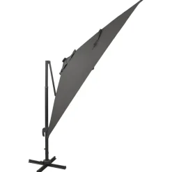 Riippuva aurinkovarjo 2 tangolla ja LED-valoilla 300 cm vihreä