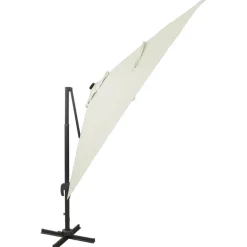 Riippuva aurinkovarjo 2 tangolla ja LED-valoilla 300 cm vihreä