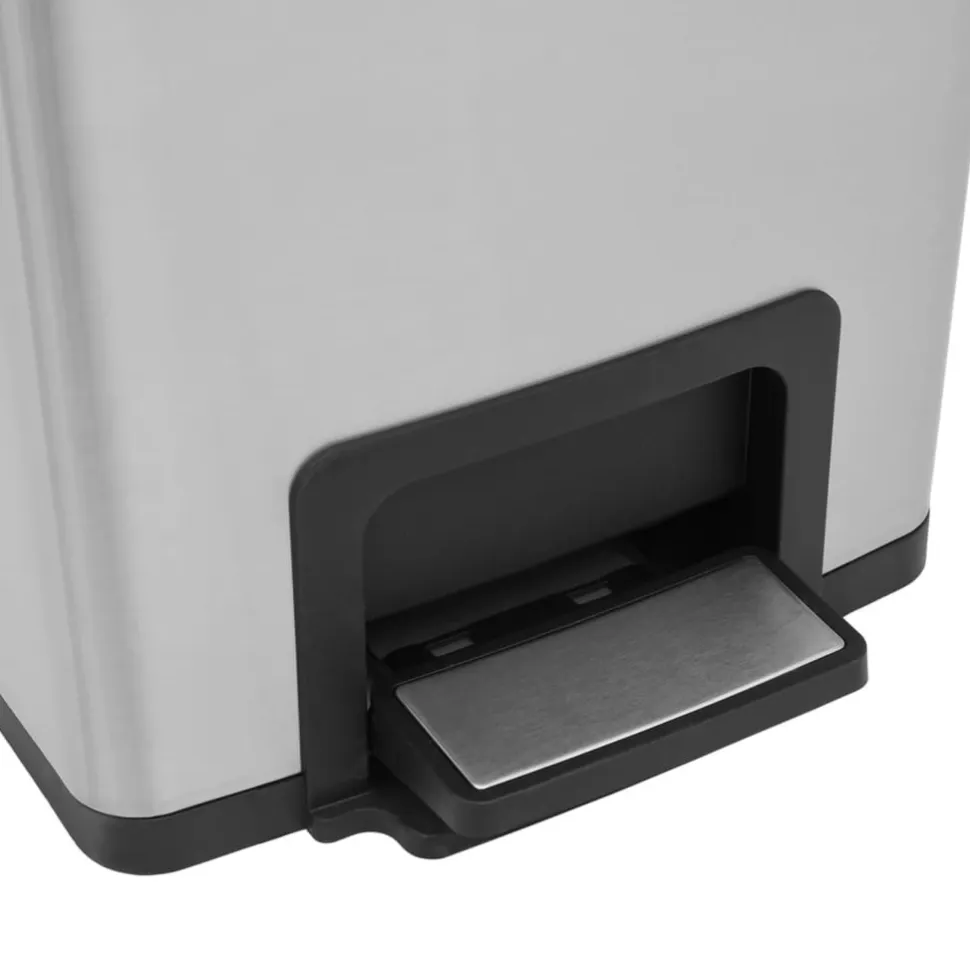 Roskakori polkimella, 30l, ruostumaton teräs, eri värejä