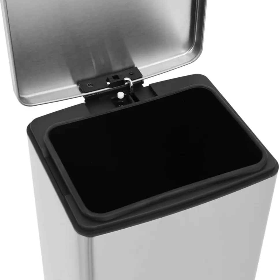 Roskakori polkimella, 30l, ruostumaton teräs, eri värejä
