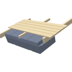 Roto-ponttoni Maksi 200 kg 200 l 128x38x50 cm