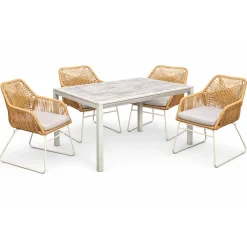 Ruokailuryhmä Baltic Garden Palermo pöytä, 200 cm, 4 kplSeville-nojatuolia