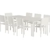 Ruokailuryhmä ulos Venture Home, beige Levels-pöytä 229x100cm + 8 beigeä Levels-tuolia