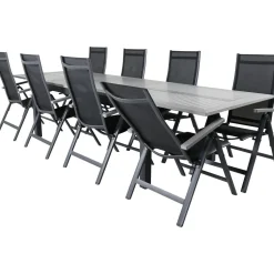 Ruokailuryhmä Venture Home, 224x100cm Albany-pöytä + 8 Albany- tuolia