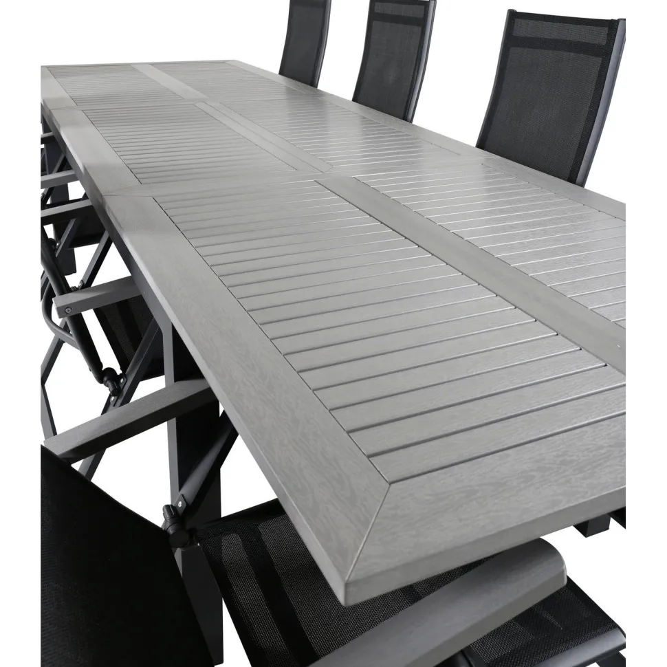Ruokailuryhmä Venture Home, 224x100cm Albany-pöytä + 8 Albany- tuolia