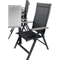 Ruokailuryhmä Venture Home, 224x100cm Albany-pöytä + 8 Albany- tuolia