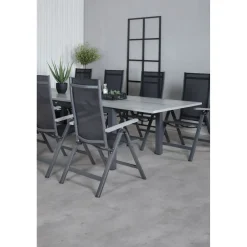 Ruokailuryhmä Venture Home, 224x100cm Albany-pöytä + 8 Albany- tuolia