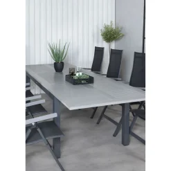Ruokailuryhmä Venture Home, 224x100cm Albany-pöytä + 8 Albany- tuolia