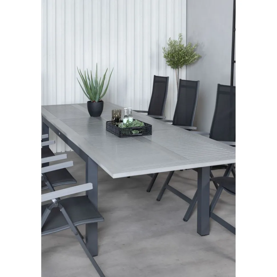 Ruokailuryhmä Venture Home, 224x100cm Albany-pöytä + 8 Albany- tuolia