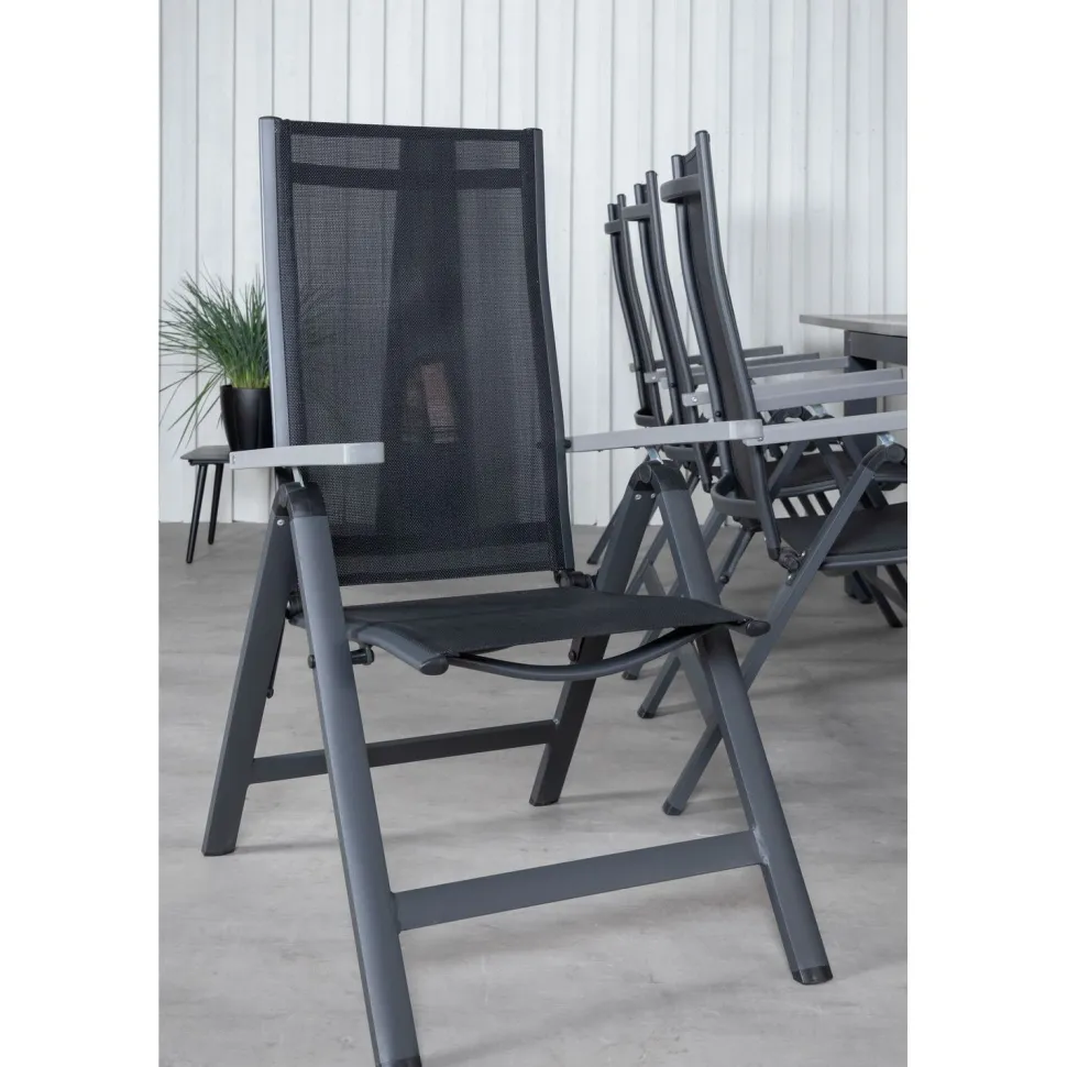 Ruokailuryhmä Venture Home, 224x100cm Albany-pöytä + 8 Albany- tuolia