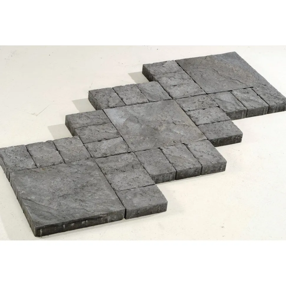 Rustiikkilaatta Rudus 418x418x60mm musta