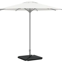 Sateenvarjo painolevyt 4 kpl musta graniitti kolmiomainen 14 kg (18587)