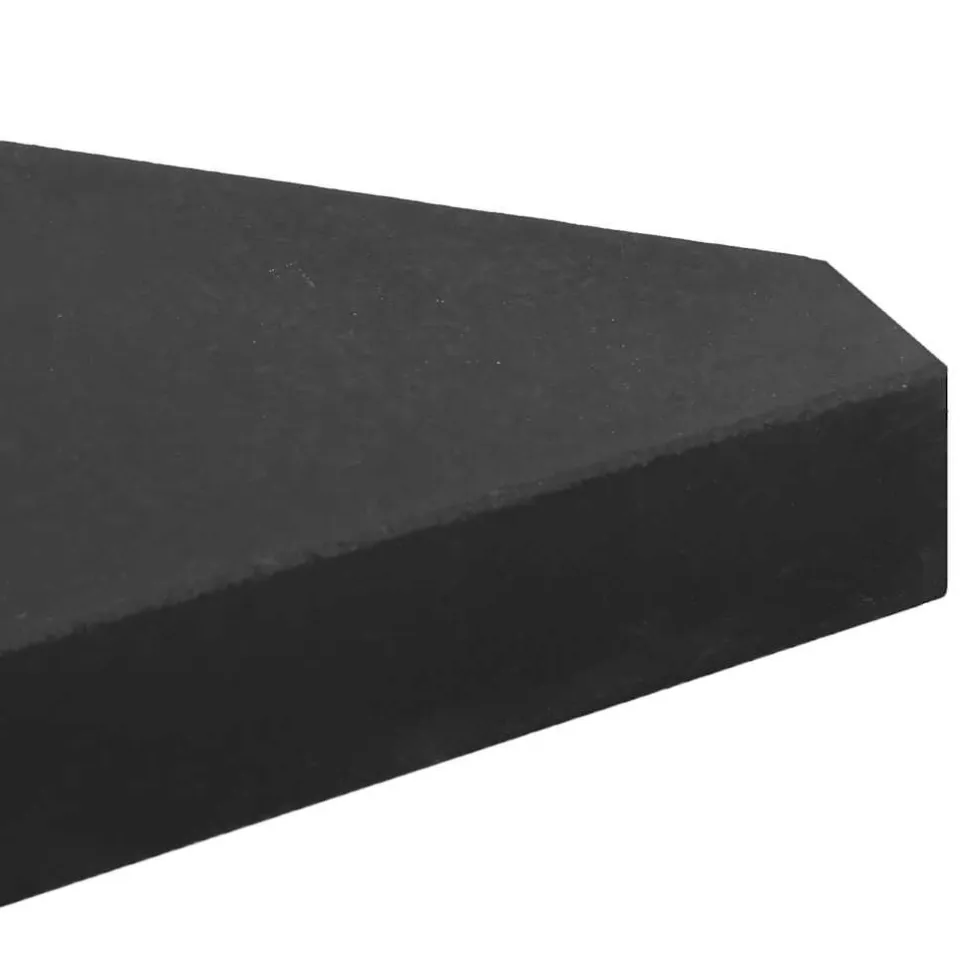Sateenvarjo painolevyt 2 kpl musta graniitti kolmiomainen 14 kg (00003)