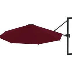 Seinäkiinnitteinen aurinkovarjo metallitangolla 300cm