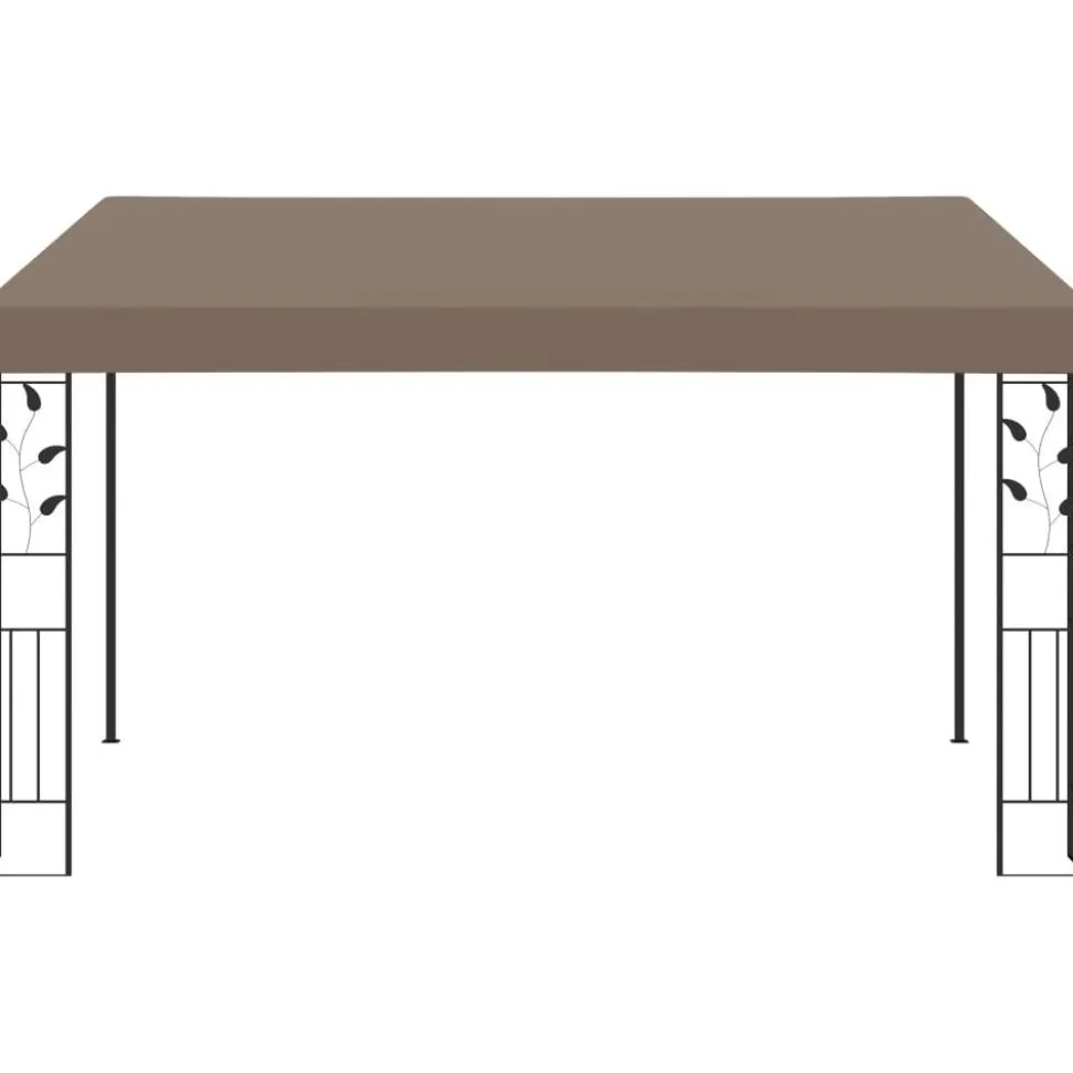 Seinään kiinnitettävä huvimaja 4x3x2,5 m harmaanruskea
