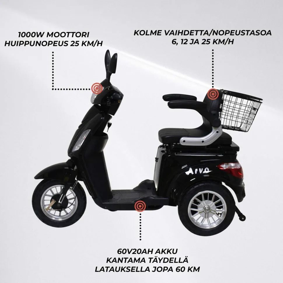 Senioriskootteri Arvo P300