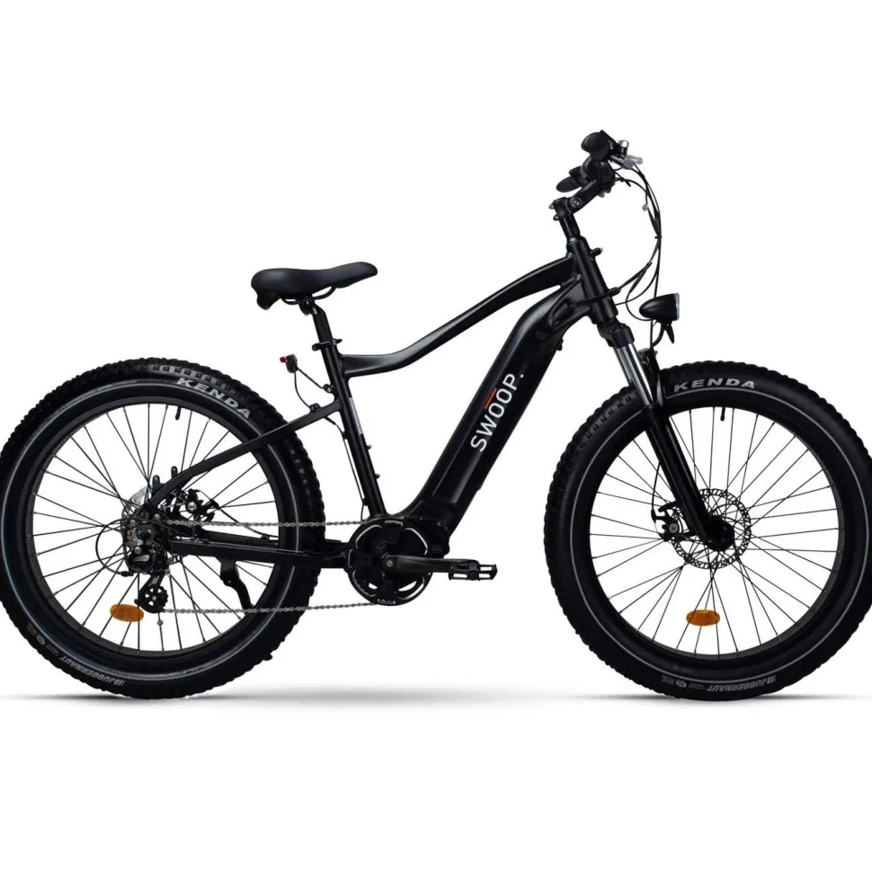Sähkömaastopyörä Swoop Fatbike Attacker, 26x4", 7 vaihdetta, musta