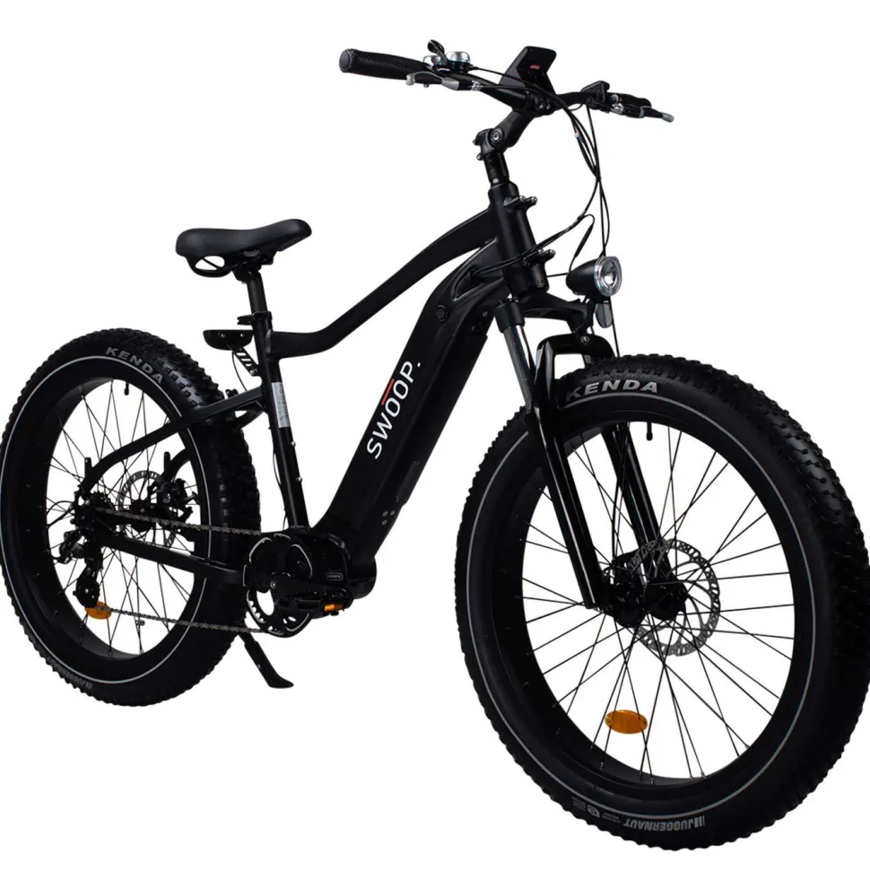Sähkömaastopyörä Swoop Fatbike Attacker, 26x4", 7 vaihdetta, musta