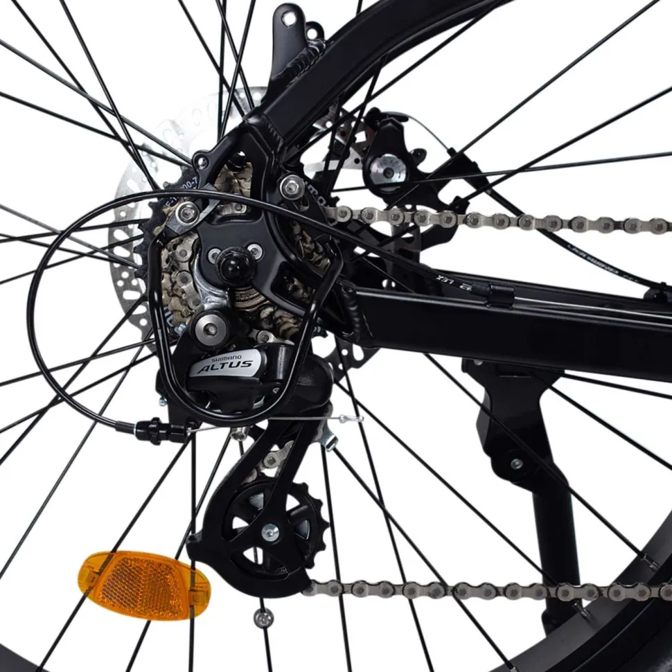 Sähkömaastopyörä Swoop Fatbike Attacker, 26x4", 7 vaihdetta, musta