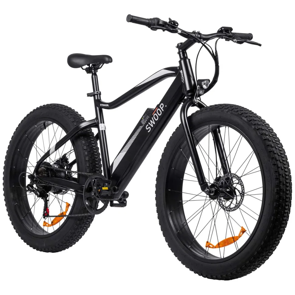 Sähkömaastopyörä Swoop Fatbike Striker, 26x4", 7 vaihdetta, musta