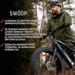 Sähkömaastopyörä Swoop Fatbike Striker, 26x4
