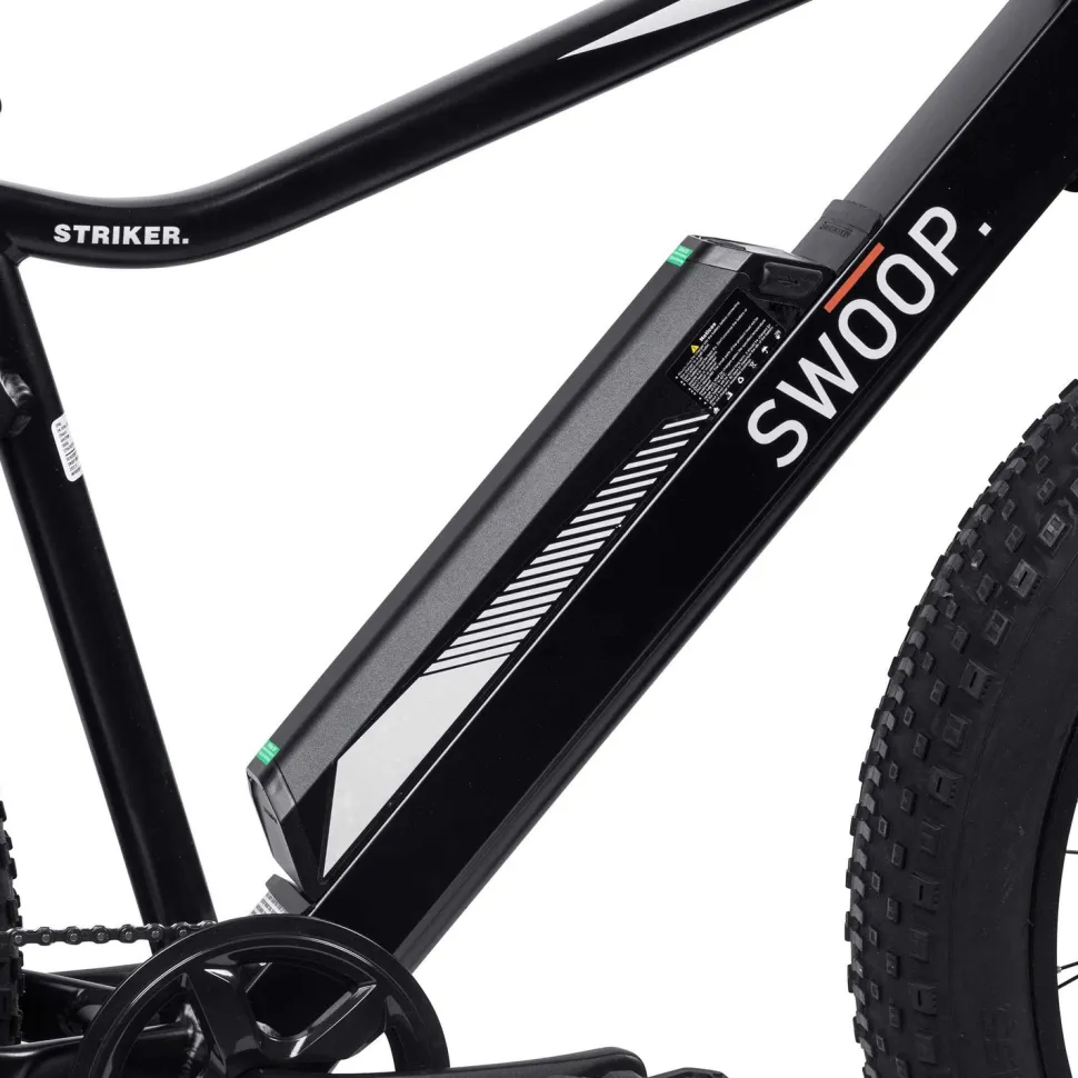 Sähkömaastopyörä Swoop Fatbike Striker, 26x4", 7 vaihdetta, musta