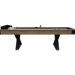 Shuffleboard Nordcore 2-IN-1, sis. 8 nappulaa, vahapullo, harja, 2 pistelaskuria ja keilaussetti, 9`