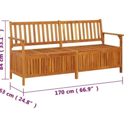 Säilytyspenkki 148 cm, akaasiapuu