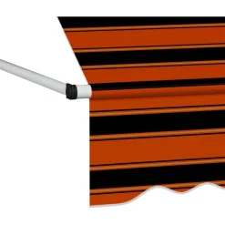 Sisäänkelattava markiisi 200 cm oranssi ja ruskea