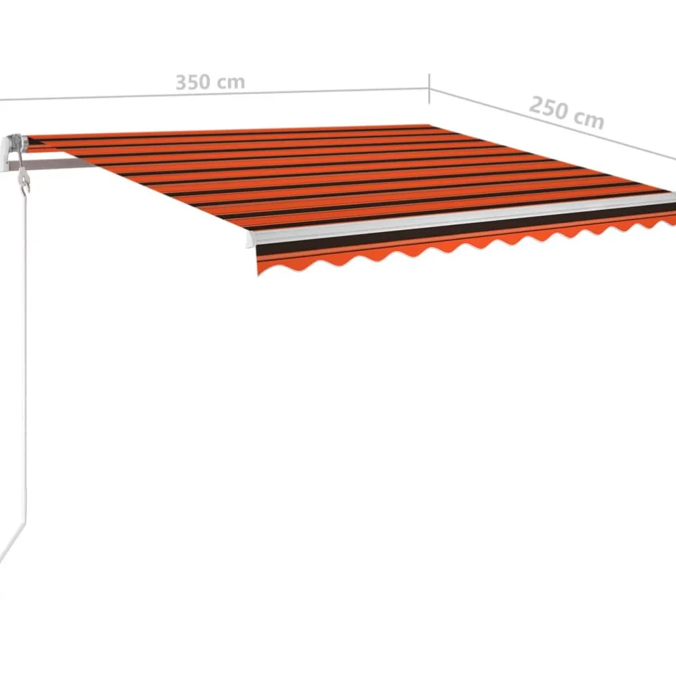 Sisäänkelattava markiisi LED/tuulisensori 300x250cm keltainen/valkoinen