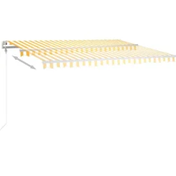 Sisäänkelattava markiisi LED/tuulisensori 300x250cm keltainen/valkoinen