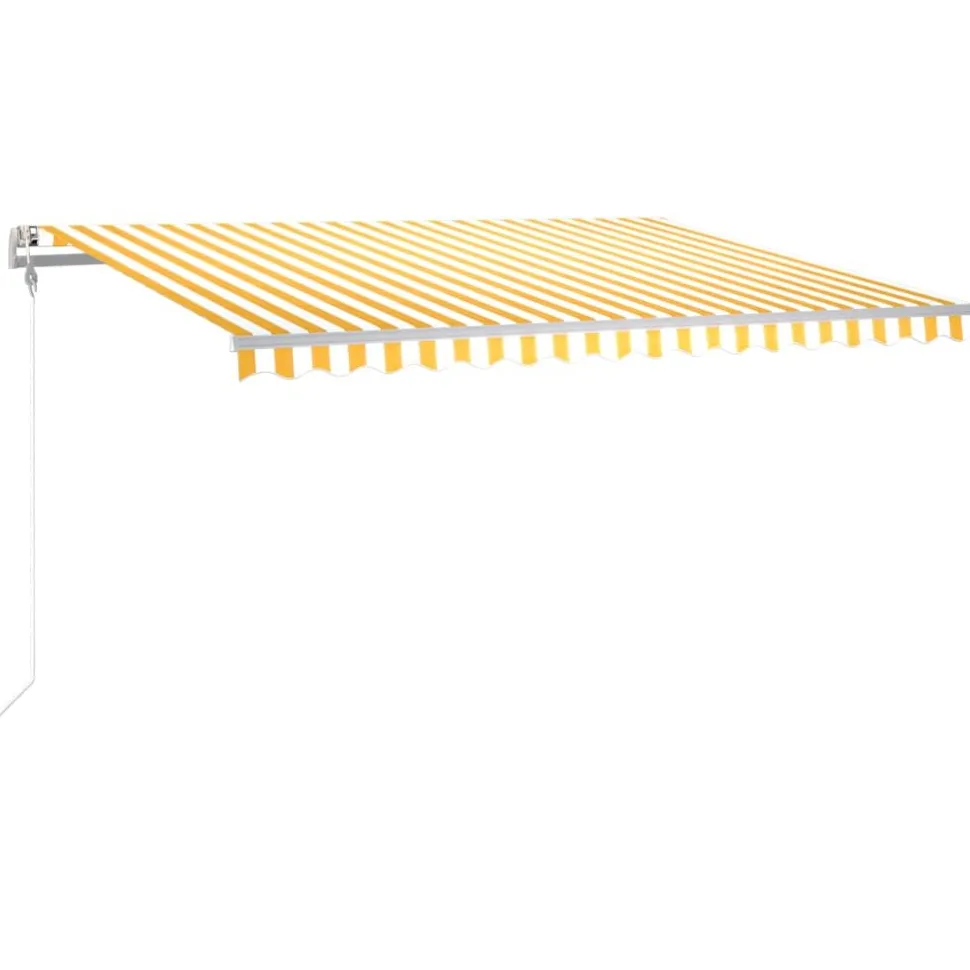 Sisäänkelattava markiisi LED/tuulisensori 300x250cm keltainen/valkoinen
