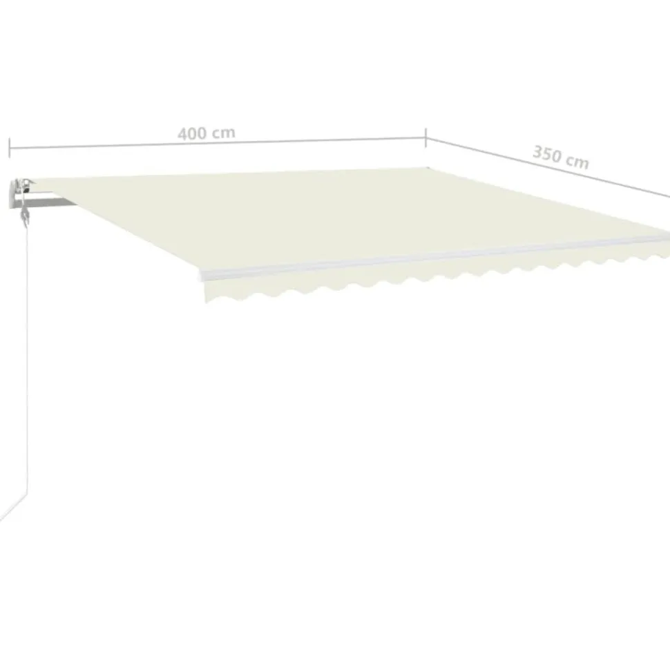 Sisäänkelattava markiisi LED/tuulisensori 300x250cm keltainen/valkoinen