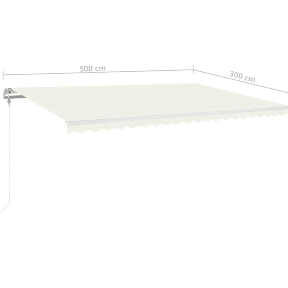 Sisäänkelattava markiisi LED/tuulisensori 300x250cm keltainen/valkoinen