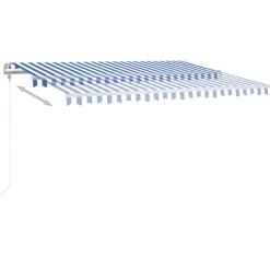 Sisäänkelattava markiisi LED/tuulisensori 300x250cm keltainen/valkoinen