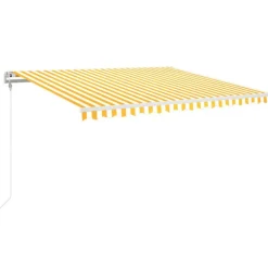 Sisäänkelattava markiisi LED/tuulisensori 300x250cm keltainen/valkoinen