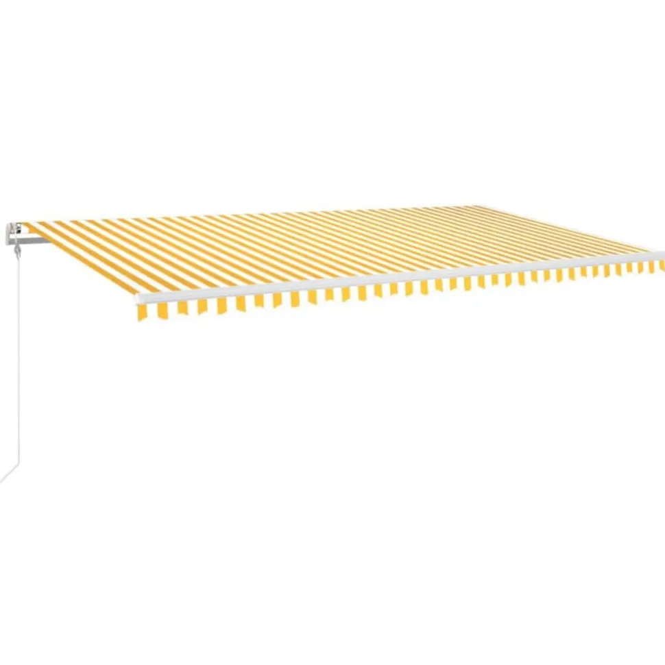 Sisäänkelattava markiisi LED/tuulisensori 300x250cm keltainen/valkoinen