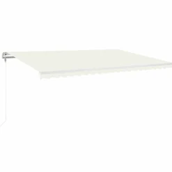 Sisäänkelattava markiisi LED/tuulisensori 300x250cm keltainen/valkoinen