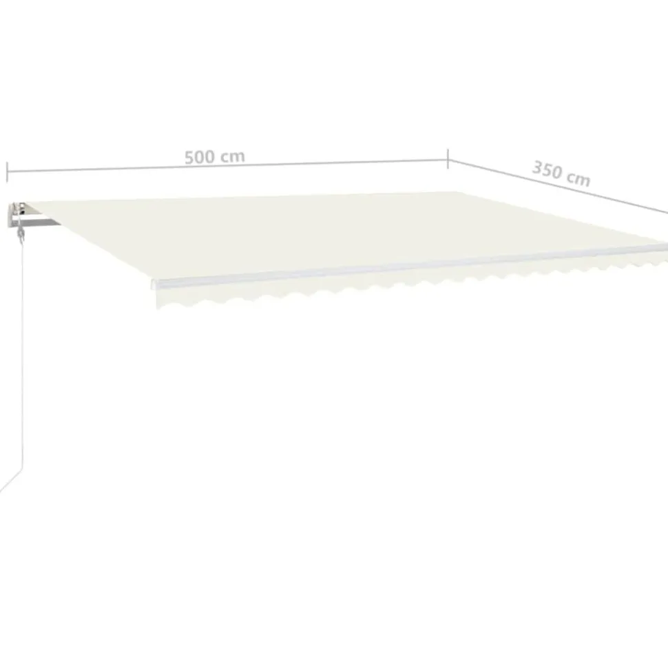 Sisäänkelattava markiisi LED/tuulisensori 300x250cm keltainen/valkoinen