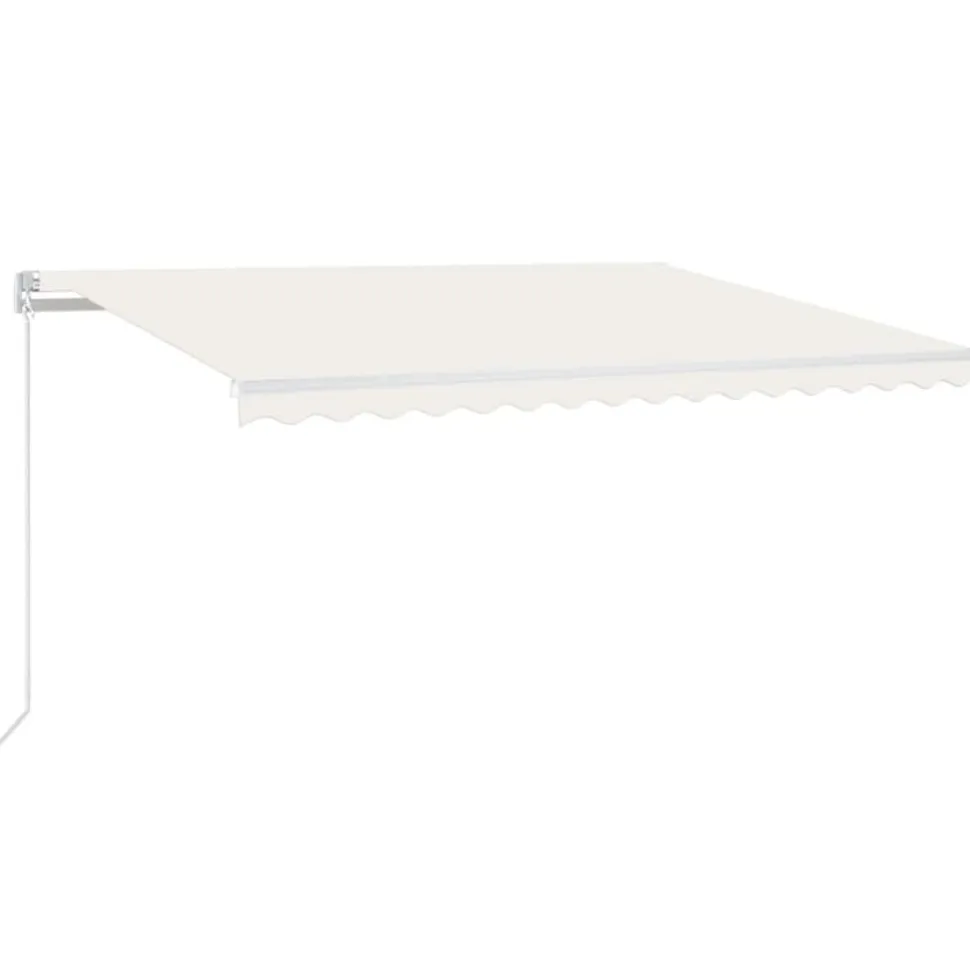 Sisäänkelattava markiisi LED/tuulisensori 300x250cm keltainen/valkoinen
