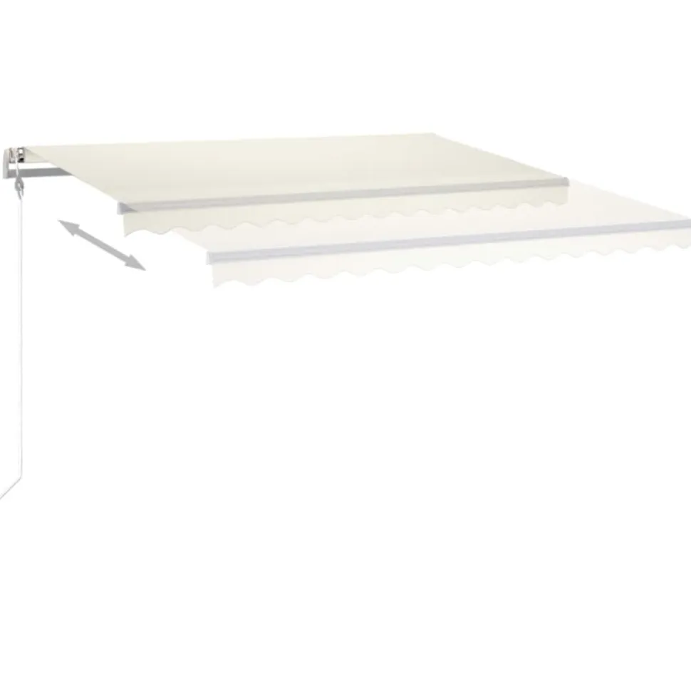 Sisäänkelattava markiisi LED/tuulisensori 300x250cm keltainen/valkoinen