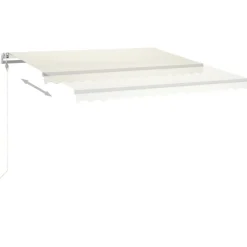Sisäänkelattava markiisi LED/tuulisensori 300x250cm keltainen/valkoinen