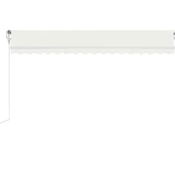 Sisäänkelattava markiisi LED/tuulisensori 300x250cm keltainen/valkoinen