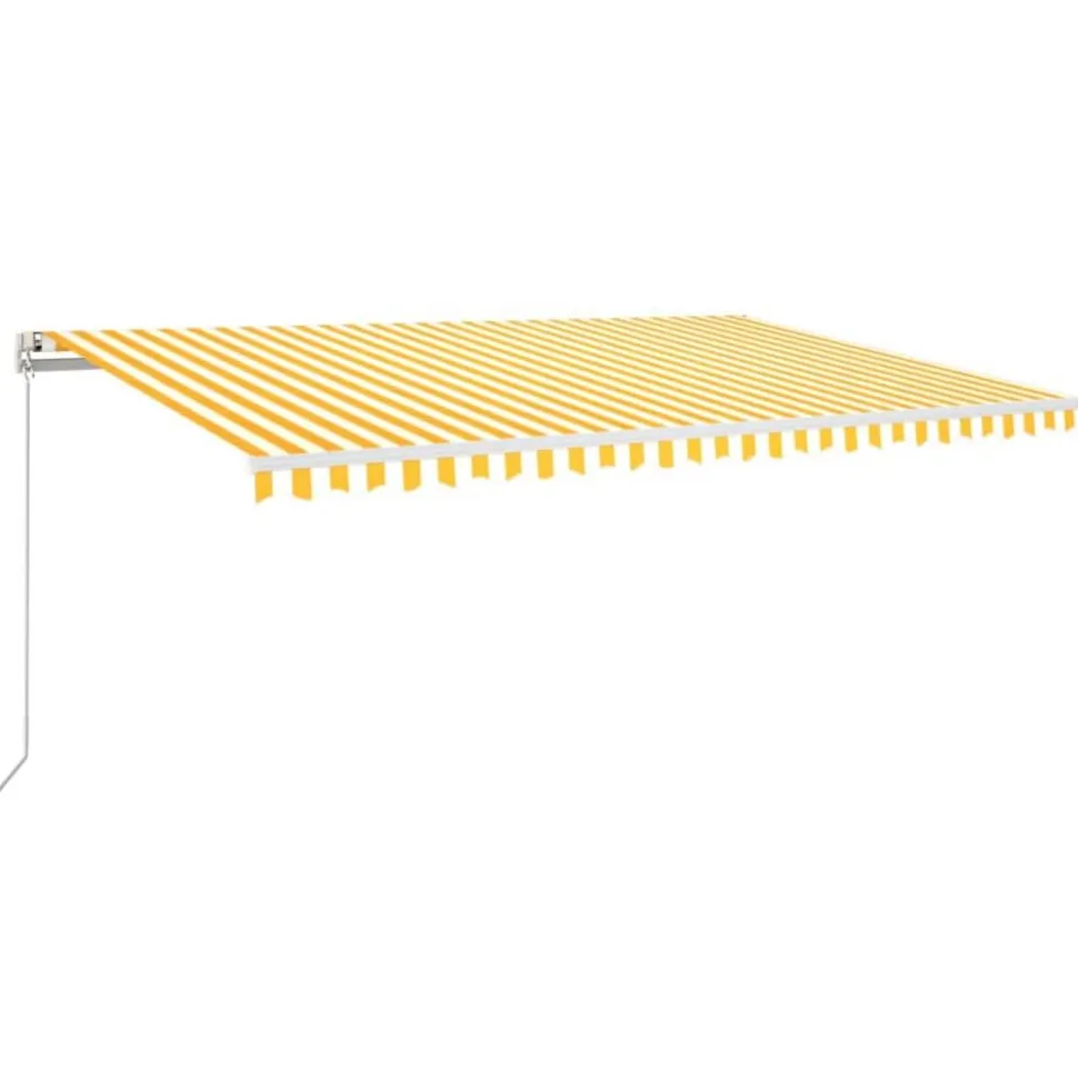 Sisäänkelattava markiisi LED/tuulisensori 300x250cm keltainen/valkoinen