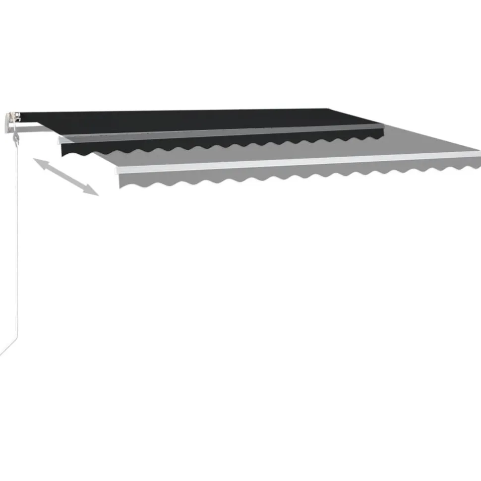 Sisäänkelattava markiisi LED/tuulisensori 300x250cm keltainen/valkoinen
