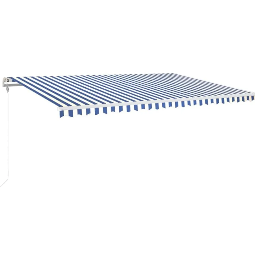 Sisäänkelattava markiisi LED/tuulisensori 300x250cm keltainen/valkoinen